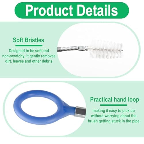 ecocstm Auto Sunroof Drain Cleaning Tool, 120 Inch Flexible Drain Brush, Sunroof Drain Cleaner with Pipe Cleaning Brush, Injector Hose and Crevice Brush, Cleaning Tool for Drains, Sewers, Windshields — view 4
