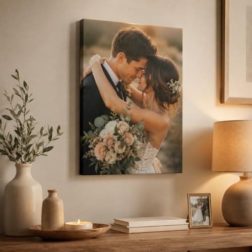 TWING Custom Canvas Prints with Your Photos, 8x10 Personalized Ready-to-Hang Photo Canvas Wall Art, Fathers Day Gift for Dad, Stretched Canvas Print for Family, Wedding, Pet & Home Decor — view 7