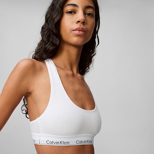 Calvin Klein Women's Modern Cotton Bralette, White, Medium — view 4