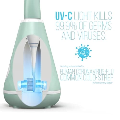 Tao Clean UV Sanitizing Sonic Toothbrush and Cleaning Station, Electric Toothbrush, Dual Speed Setting, Seaglass Green — view 4