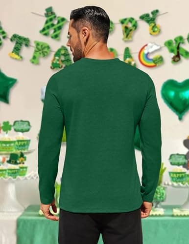 QAUN St Patricks Day Shirt for Men Long Sleeve:Mens St Paddys Day Shirt Irish Tshirt Casual Tops — view 4