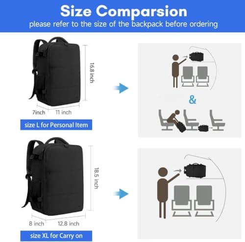 Taygeer Travel Laptop Backpack for Men, Airplane Approved Travel Backpack — view 5