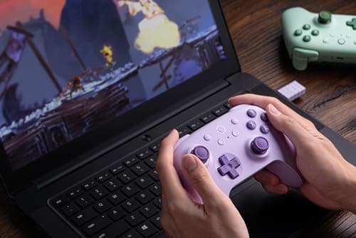 8Bitdo Ultimate 2C Wireless Controller for Windows PC and Android, with 1000Hz Polling Rate, Hall Effect Joysticks and Hall Triggers, and Remappable L4/R4 Bumpers (Purple) — view 5