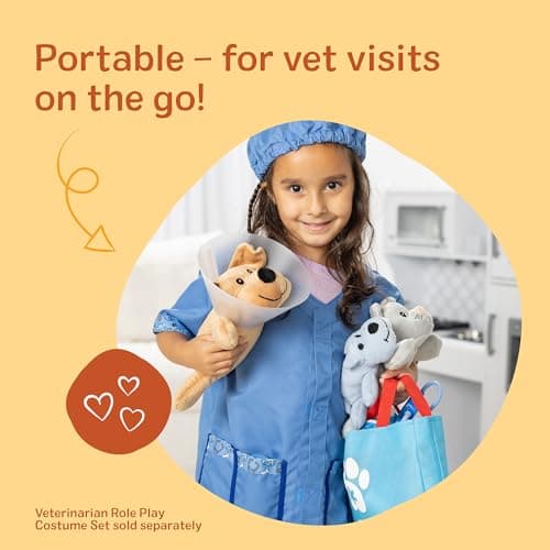 Melissa & Doug Examine and Treat Pet Vet Play Set, 24-Piece Animal Doctor Playset with Dog & Cat Plushies, Pet Doctor Kit & Accessories, Preschool Toys for Girls & Boys Ages 3+ — view 5