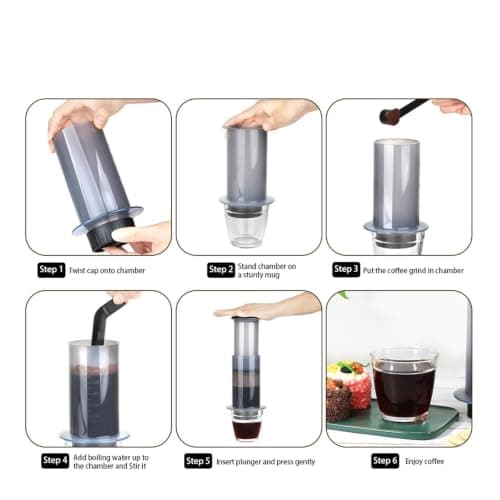 Espresso Coffee Maker Portable Cafe French Press CafeCoffee Pot with Filters Paper Kit — view 2