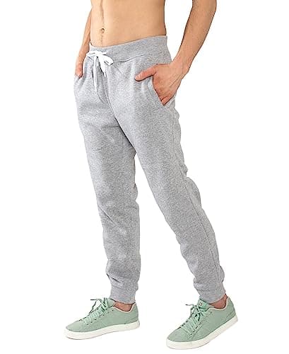 Southpole Men's 1570 Basic Active Fleece Jogger Sweatpants, Heather Grey a, Small — view 4