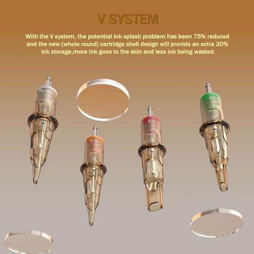 EZ Tattoo Cartridge Needles - 20Pcs #10 (9RM) Bugpin Curved/Round Magnum Disposable Tattoo Needles Cartridges for Rotary Tattoo Machine Pen Gun - V SELECT — view 3