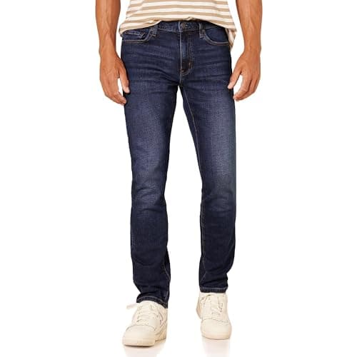 Amazon Essentials Men's Standard Slim-Fit Stretch Jean, Dark Vintage, 31W x 34L