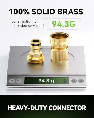 RainPoint Quick Connect Hose Fittings 3/4" GHT - Solid Brass Garden Hose Connectors, No-Leak Design & Universal Fit for Instant Connection (2 Sets) — view 2