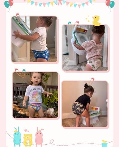 MooMoo Baby Cotton Potty Training Underwear 4 Packs Absorbent Reusable Training Pants for Girls 3T — view 4