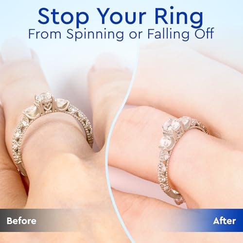 Ring Sizer Adjuster for Loose Rings - 12 Pack, Guards, Spacers & Tighteners, Fits Bands Up to 6mm, Reduces Size by 0.5-1.5, Invisible Design for Women & Men by 5 STARS UNITED — view 4