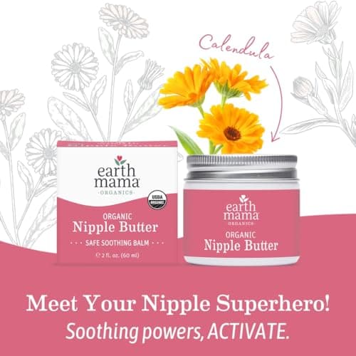 Earth Mama Organic Nipple Butter - 2 fl oz - Lanolin-Free Nipple Cream - Safe, Soothing Balm for Breastfeeding - Postpartum Essentials for Nursing — view 6
