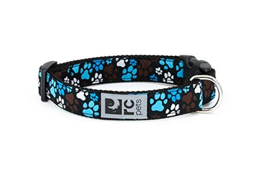 RC Pets 1 Inch Adjustable Dog Clip Collar, Medium, Pitter Patter Chocolate