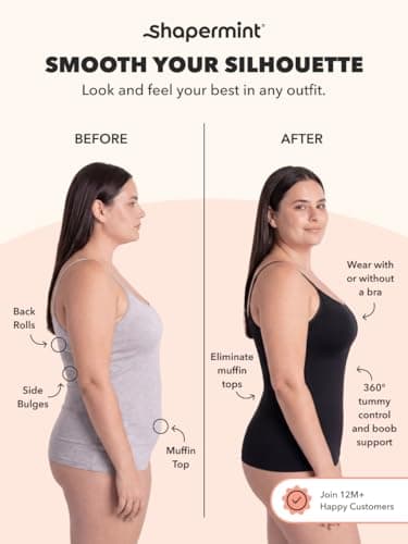 SHAPERMINT High Compression Womens Tops - Scoop Neck Cami - Tank Top for Women, Camisole for Women — view 4