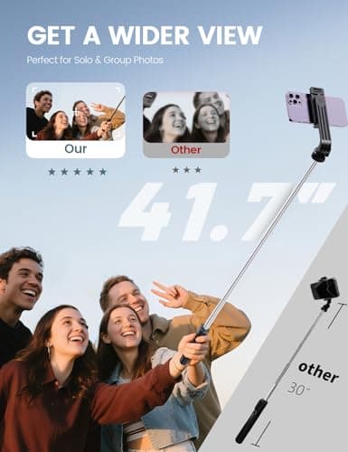 ANXRE Extendable Selfie Stick with Wireless Remote