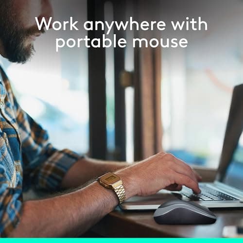 Logitech M185 Compact Ambidextrous 2.4 GHz Wireless Mouse - Swift Grey — view 2