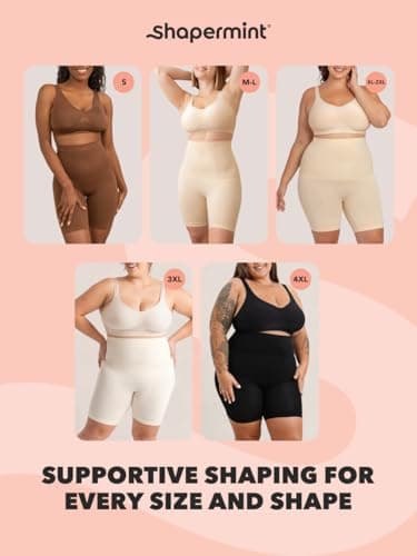 SHAPERMINT Shapewear for Women - High-Waisted Shapewear Tummy Control Shorts, Thigh Slimmer, Underwear for Women Nude — view 5