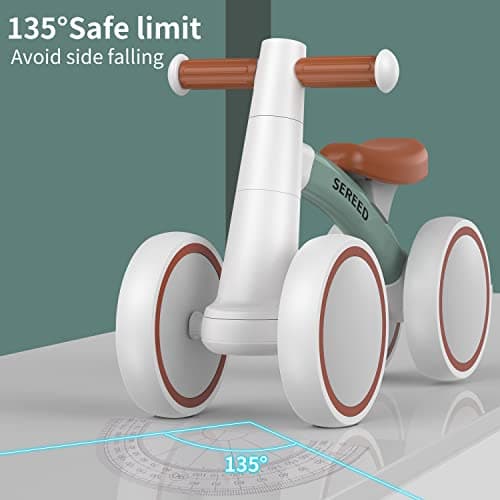 SEREED Baby Balance Bike for 1-2 Year Olds - 4 Wheels, First Bike for Toddlers, Birthday Gift (Green) — view 6