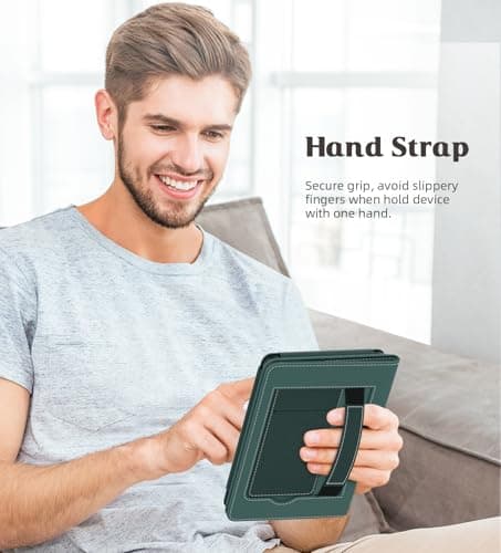 MoKo Case Fits All-New 6" E-reader(11th Generation, 2024/2022)(10/8th Gen,2019/2016),Ultra Lightweight PU Shell Cover with Auto Wake/Sleep for Ebook 2024,Not for Kobo Aura 2/Remarkable, Midnight Green — view 6