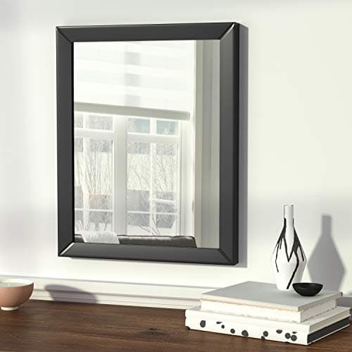 Amazon Basics Rectangular Wall Mirror 16" x 20" - Standard Trim, Black — view 5