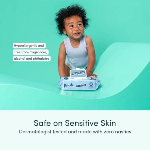 Rascals Premium Baby Wipes, 99% Water, 480 Count, Plastic-Free, Hypoallergenic, pH Balanced for Gentle Daily Care — view 2