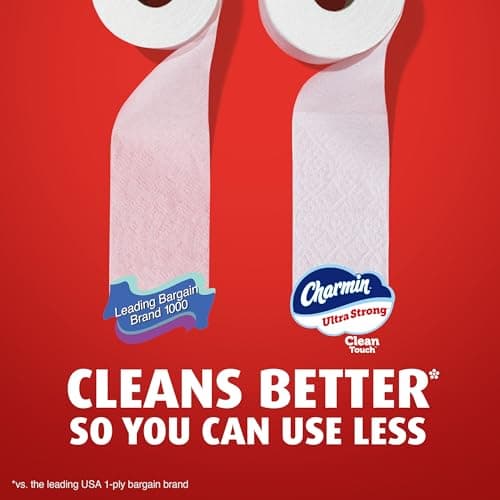 Charmin Ultra Strong Clean Touch Toilet Paper, 24 Family Mega Rolls = 120 Regular Rolls — view 5