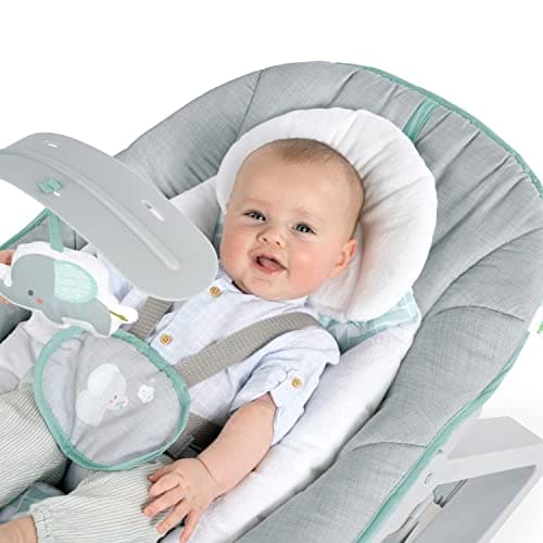 Ingenuity Keep Cozy 3-in-1 Grow with Me Vibrating Baby Bouncer, Seat & Infant to Toddler Rocker, Vibrations & -Toy Bar, 0-30 Months Up to 40 lbs (Weaver) — view 2