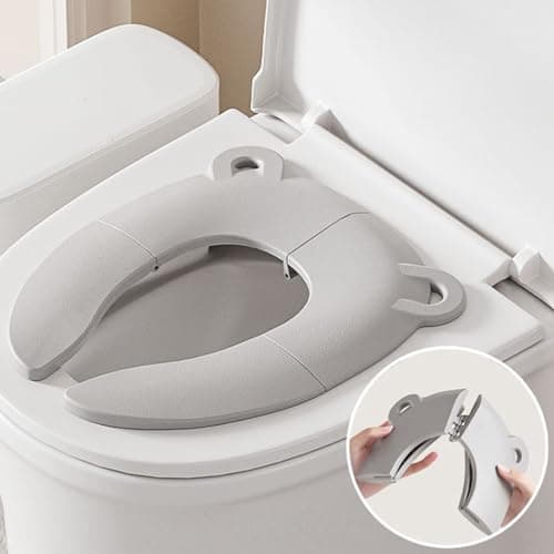 Portable Children Toilet Seat, Non Slip Kids Cushion, Animal Shaped Potty Pad with Secure Fit, Lightweight Travel Toilet Accessory, Foldable Kids Seats, Bathroom Training Tool for Childrens — view 5
