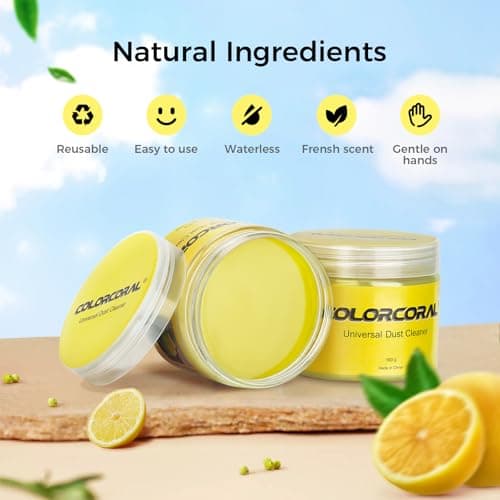 ColorCoral Cleaning Gel Universal Dust Cleaner for PC Keyboard Car Detailing Office Electronics Laptop Dusting Kit Computer Dust Remover, Computer Gaming Car Accessories, Gift for Men Women 160g — view 8