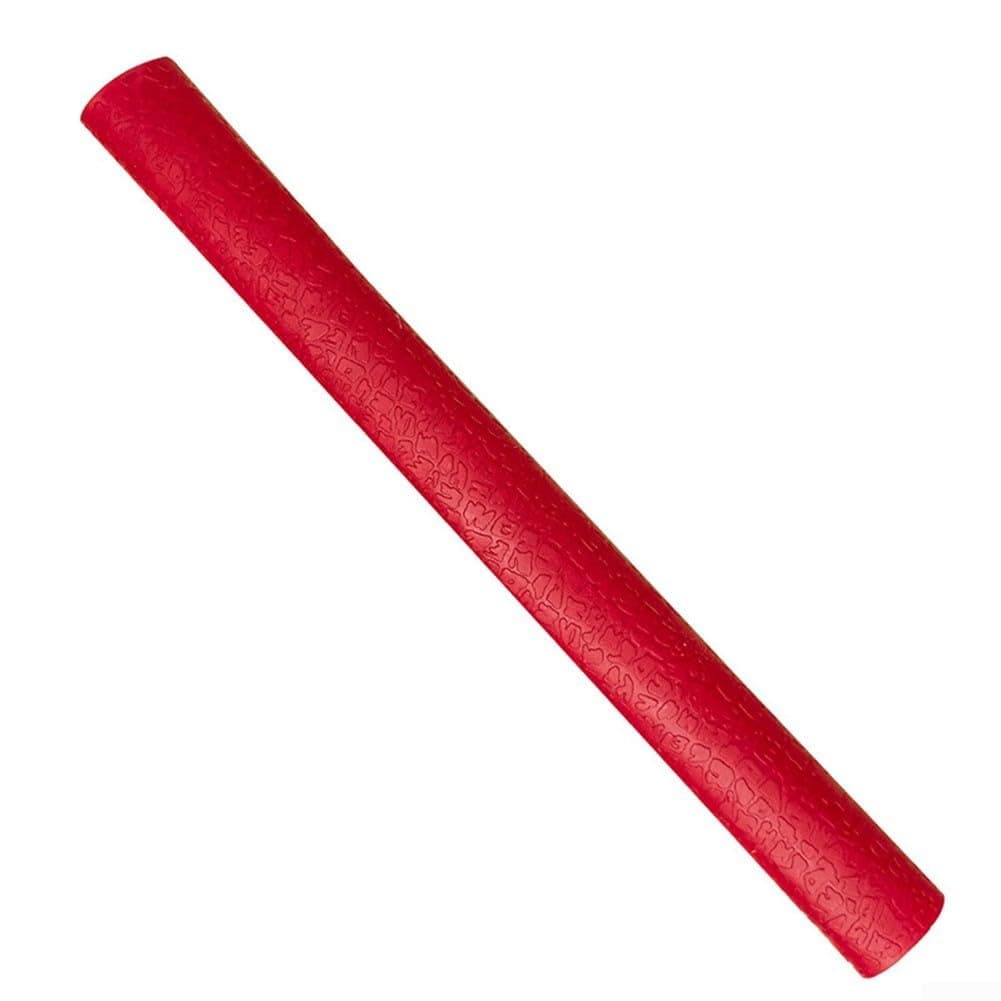 Funda de goma para taco de billar con textura antideslizante y diseño antisudor, protector de mango de silicona compatible con la mayoría de tacos, fácil instalación, ajuste duradero (rojo)