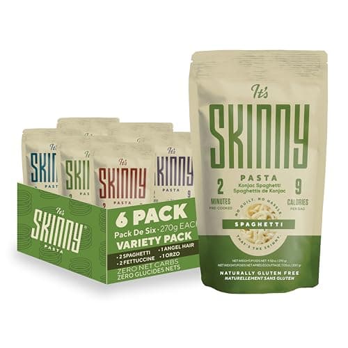 It’s Skinny Pasta Variety Pack - Pre-cooked Low Carb Pasta, Konjac Shirataki Noodles, Gluten Free Pasta, Vegan and Keto-Friendly (6-pack)