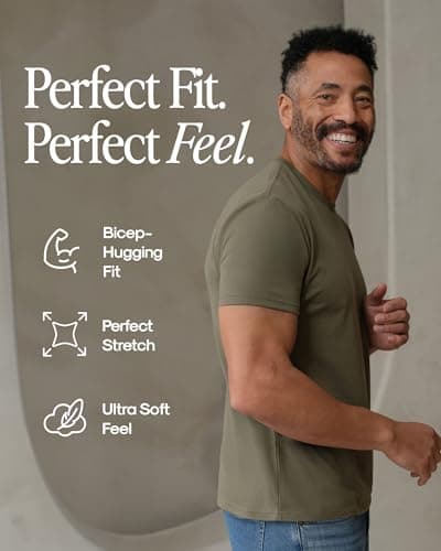 True Classic Mens T-Shirts – Short Sleeve Crew Neck T Shirts for Man, Cotton Blend Novelty Tshirt for Men, T-Shirt Homme, Pack of 4, Essentials, M — view 4