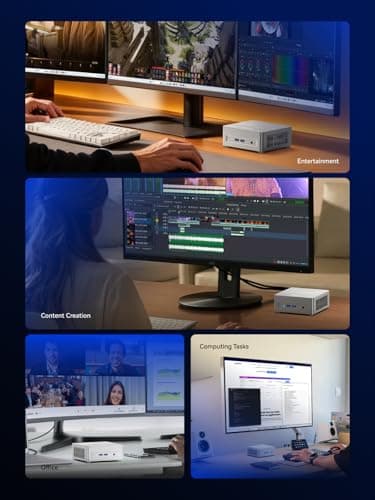 MINISFORUM X1 Lite-255 Mini PC AMD Ryzen 7 255 (8C/16T, Up to 4.9GHz), 64GB DDR5 1TB SSD, USB4/HDMI/DP 8K@60Hz Video Output, 2.5G LAN, OCuLink, Wi-Fi6E, BT5.2, Radeon 780M, Mini Computers Office Home — view 7