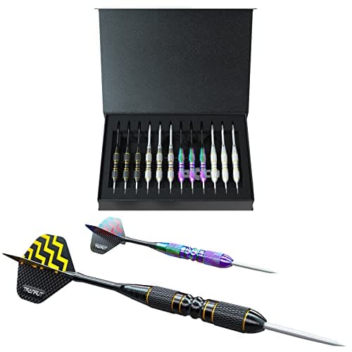 Darts Metal Tip Set - Steel Tip Darts Darts Set Professional Metal Darts 12 pcs 22/24 Grams Pro Dart Set with Stylish Case Aluminum Shafts Extra 9 Flights — view 8
