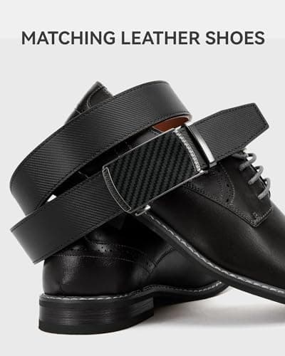 CHAOREN Mens Belt Leather Ratchet Belt - Customizable Fit, Effortless Style (35mm) — view 3