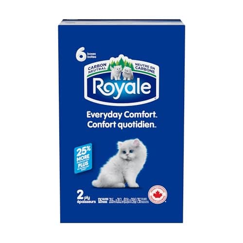 Royale Everyday Comfort 2 Ply Facial Tissue, 6 Tissue Boxes, 126 Tissues per Box — view 9