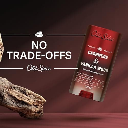 Old Spice Aluminum Free Deodorant for Men, The Spice Alchemist Collection, 24/7 Cologne Infused Scent, No Trade Off Formula, Free of Parabens & Phthalates, Cashmere + Vanilla Wood Scent, 3.0 oz — view 5