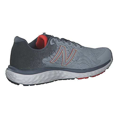 New Balance mens 680 V7 Running Shoe 10 X-Wide Grey/Ghost Pepper/Black — view 7