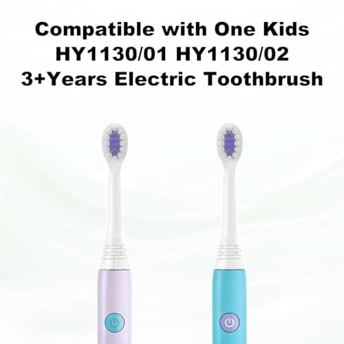 Compatible with Philips One Kids HY1130/01 HY1130/02 Electric Toothbrush Replacement Brush Heads,for Philips One Kids 3+Years Electric Toothbrush with dust Cover,10 Pack (White, Small)