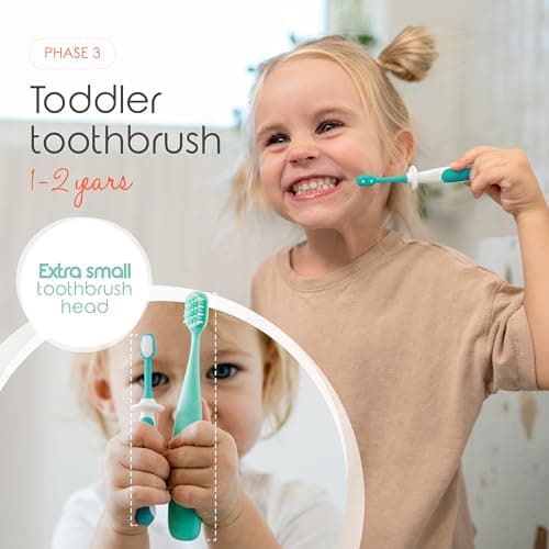 Cherish Baby Care Toothbrush Set (3-24 Months) - 3-Pack Finger, Training & Toddler Toothbrushes, BPA-Free, Newborn Essentials — view 4