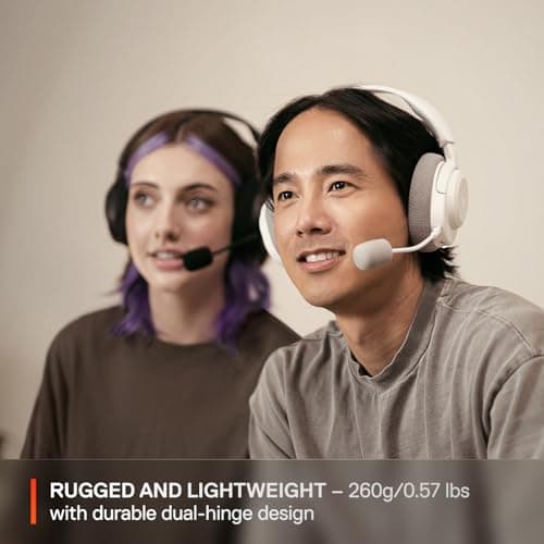 SteelSeries Arctis Nova 3X Wireless Multi-Platform Gaming Headset — Mobile App Control — 40 HR Battery — Neodymium Magnetic Drivers — 2.4GHz/Bluetooth — Xbox, PS5, PC, Switch, Mobile — White — view 4