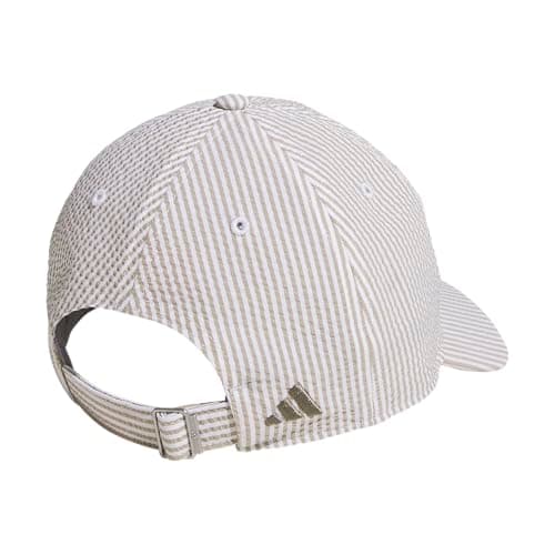 adidas Women's Saturday Hat – Relaxed Fit Strapback Baseball Cap, Wonder Cargo Khaki/Clay Grey/Seersucker, OSFA — view 3