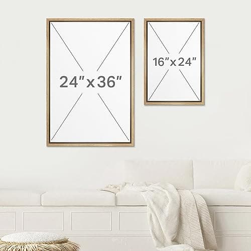 SIGNWIN Framed Canvas Print Wall Art Rustic Antler Skull Dark Dramatic Black Vintage-Inspired Deer and Elk Antlers Illustrations Decorative for Living Room, Bedroom, Office - 24"x36"x2 Natural — view 5