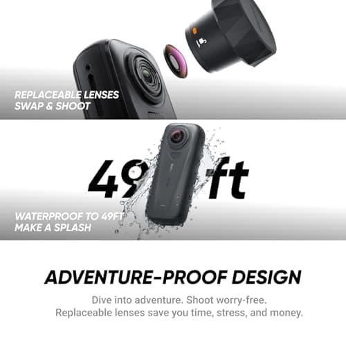 Insta360 X4 Air No Drone No Problem Bundle - Lightweight 165g 8K 360 Camera, 3 Meter Invisible Selfie Stick, Replaceable Lenses, Shoot First & Frame Later, FlowState Stabilization, AI-Powered App — view 5