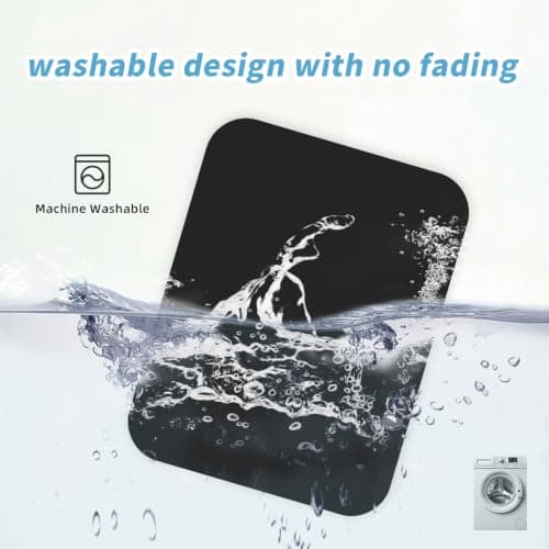 Dacovi Small Mouse pad, with Edge-Sewn Design, extends Service Life by Twice, occupying the Optimal Size for the Mouse and Wrist Position. (Black) — view 3