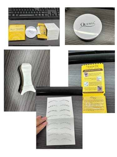 QUEWEL Magnetic Eyelashes Natural Look, 2 Pairs Without Eyeliner, Reusable Kit With Applicator, Half Lashes Easy to Use (Mag-Style A) — view 4