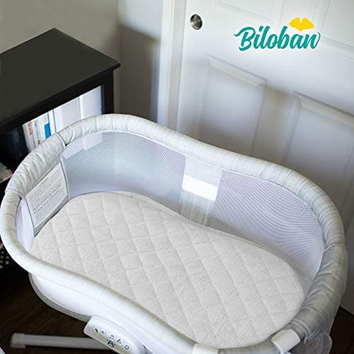 Bassinet Mattress Pad Cover Compatible with Halo BassiNest Swivel Sleeper, 2 Pack, Waterproof Quilted Ultra Soft Surface, Breathable and Easy Care — view 6