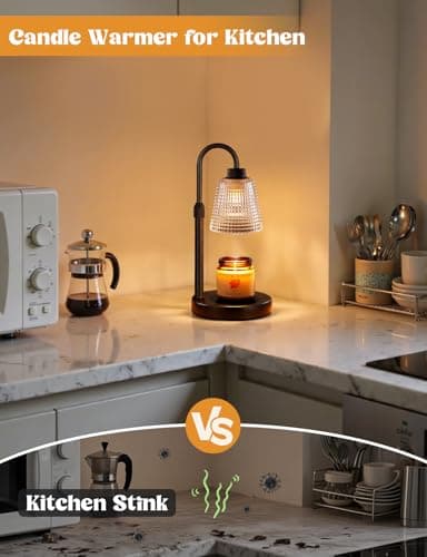 Candle Warmer Lamp with Timer, Dimmable Candle Warmer for Jar Candles, Height Adjustable Wax Melts Warmer, Birthday Gifts for Women Mom, House Warming Gifts New Home Decor — view 3