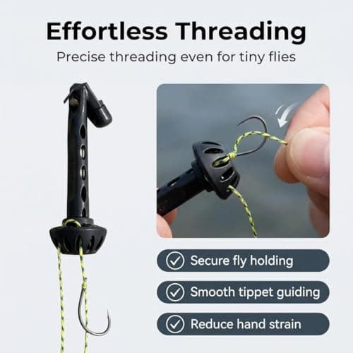 Fly Roost 2.0 Magnetic Fly Threader, Magnetic Fly Threader, Fly Tying Equipment to Easily Rigging Tool & Tippet on Water, Make Tying Simpler & Works with Most Hooks, Tippets, and Fly Styles (2PCS) — view 7