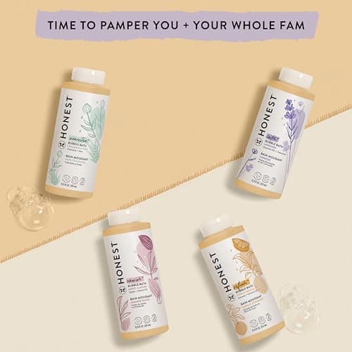 The Honest Company Foaming Bubble Bath & Baby Wash, Tear-Free, Hypoallergenic, Natural Formula, Lavender Calm Scent, 12 fl oz — view 6
